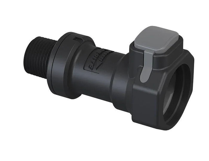 Black female coupler non-keyed 3/8 inch threaded fitting for power equipment