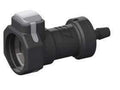 Female CPC output coupling for power parts, black plastic with silver latch