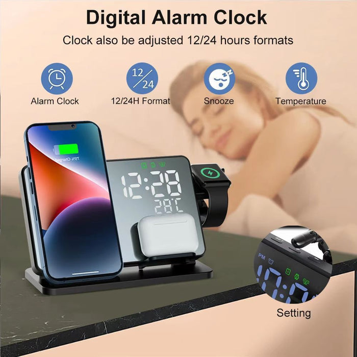 Four-in-one Wireless Charger Mobile Phone Headset Smart Watch