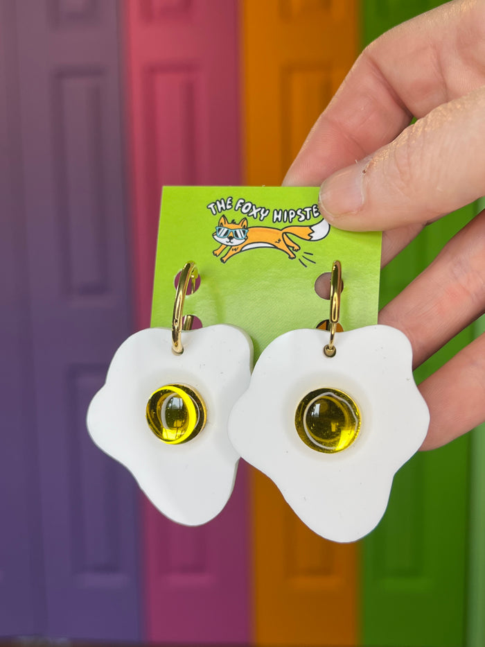 Fried Egg Dangle Earrings