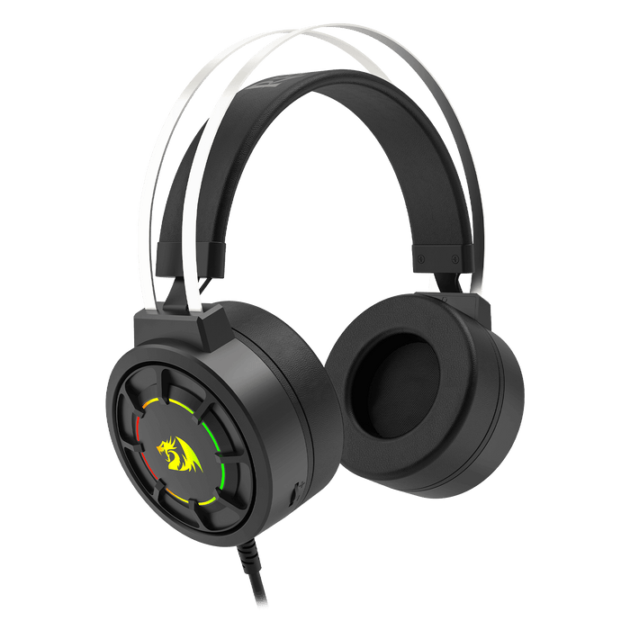 Redragon H314 RGB Gaming Headset - Wired Computer Headset with 40mm Drivers, USB Connection, Lightweight Design, and Soft PU Leather Ear Cushions for Ultimate Comfort