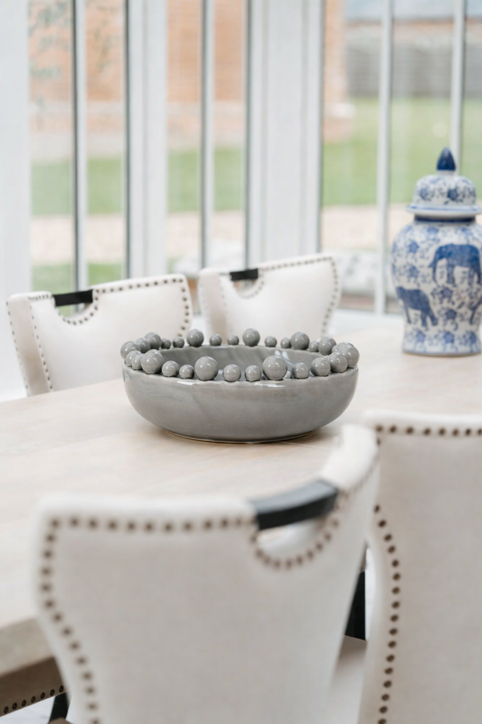 Grey Bobble Edged Bowl