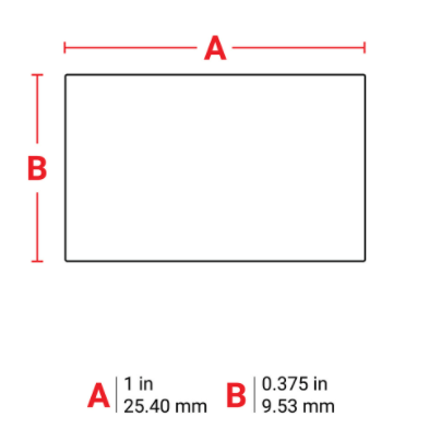 Harsh Environment Multi-Purpose Clear Polyester Labels for M6 M7 Printers - 0.375" x 1"