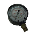 Hydraulic pressure gauge with PSI dial and brass connector for industrial equipment