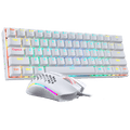 white keyboard and mouse gaming