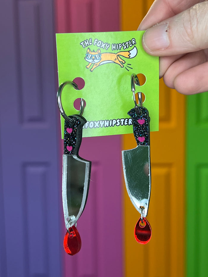 Knife Dangle Earrings