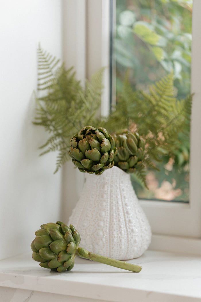Large White Urchin Jug