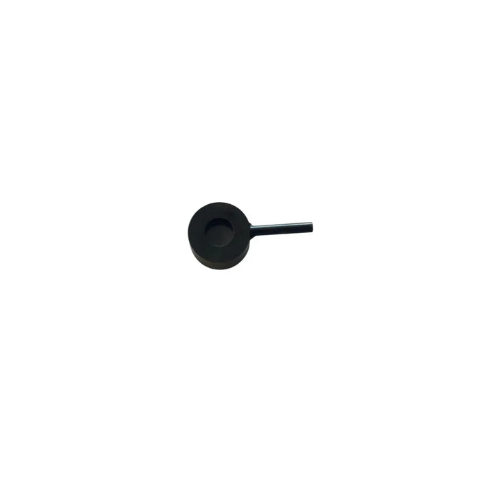 lead acid battery post mold black plastic part on white background