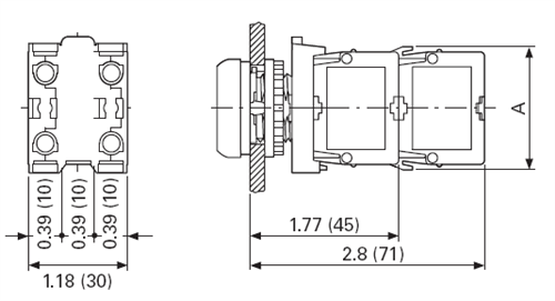 Eaton M22-D-W-K01 White Pushbutton