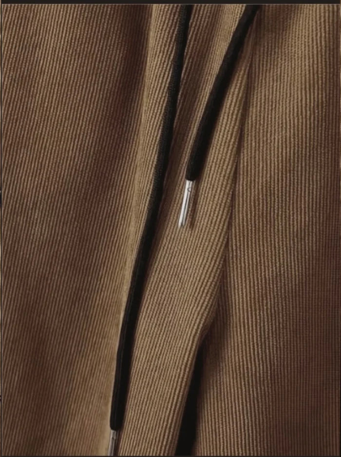 Men's suit Solid color corduroy suit Long sleeve shirt and pants casual suit