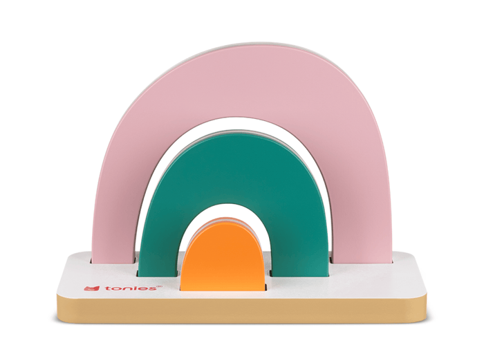 Small Rainbow Tabletop Shelf for Tonies