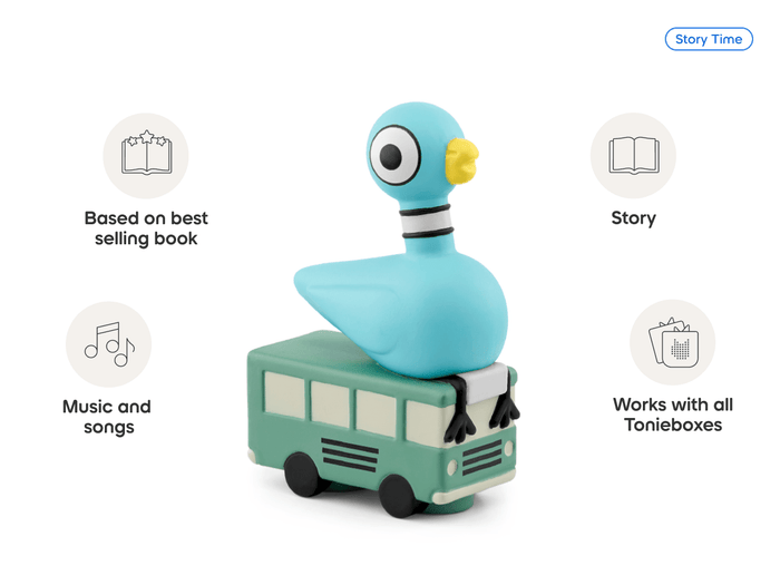 Mo Willems' The Pigeon Series Tonie audio figurine, inspiring audio journeys and imaginative play