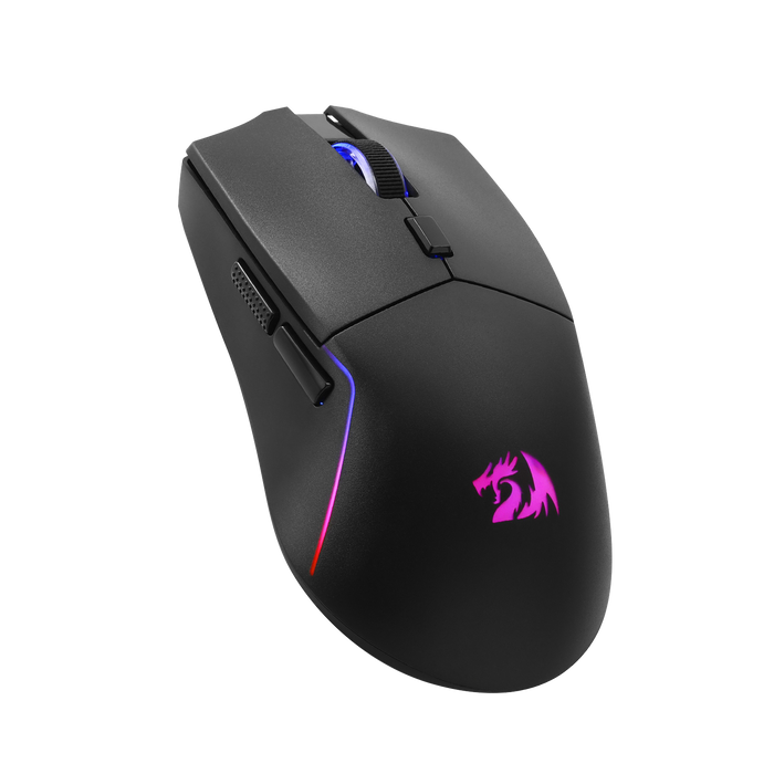 Redragon M730 PRO Wireless RGB Gaming Mouse, 3-Mode Lightweight Optical Mouse with 5 Programmable Buttons, 10000 DPI, Software Supports DIY Keybinds for PC Computer Windows Mac Laptop, Black