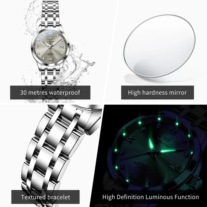 OLEVS 9946 Mechanical Watch Women Automatic Movement Watch Casual Watches