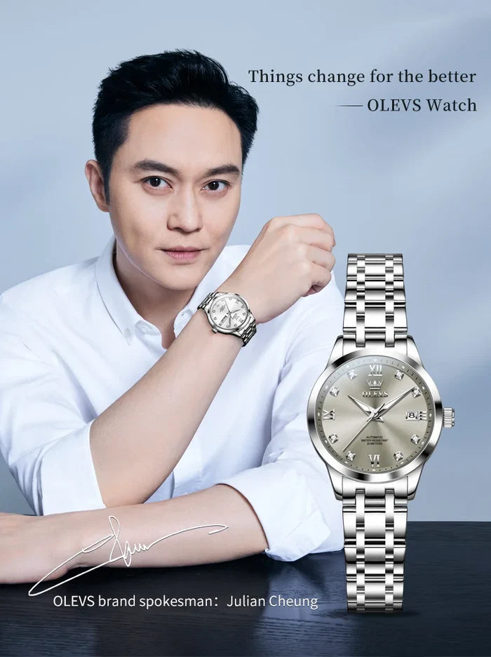 OLEVS 9946 Mechanical Watch Women Automatic Movement Watch Casual Watches