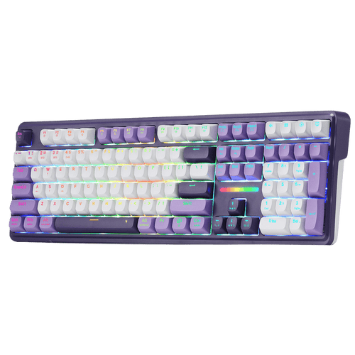 Redragon ANTONIUM K745 PRO 108 Keys Wireless Gasket Mechanical Keyboard, Purple | show