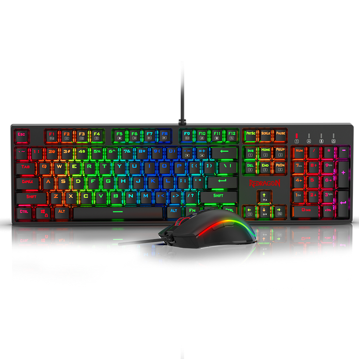 Redragon K582-BA Wired Mechanical Gaming Keyboard & M711 Cobra Gaming Mouse Combo
