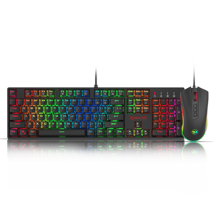 Redragon K582-BA Wired Mechanical Gaming Keyboard & M711 Cobra Gaming Mouse Combo
