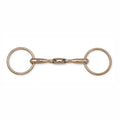 Partrade Double Jointed Bradoon, Oval Link Loose Ring Snaffle – 16mm
