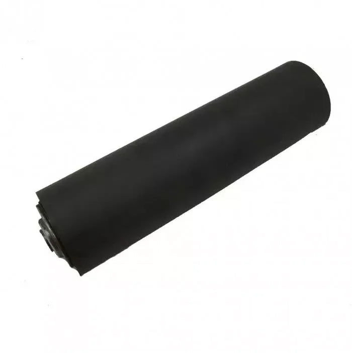 Black heavy-duty poly roller for industrial or facility power equipment