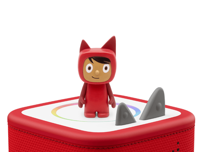 Red with Medium Hue Creative-Tonie on a Red Toniebox