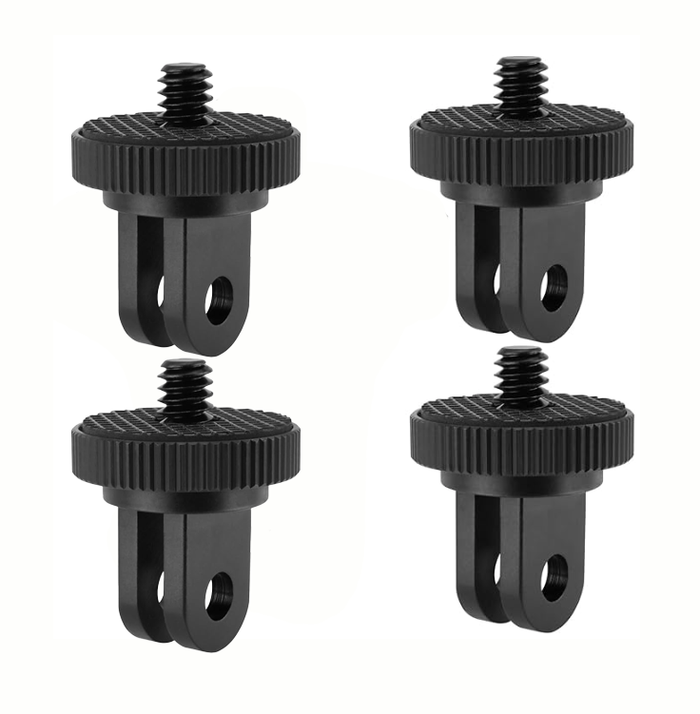 REFLEX CAMERA 4-Pack 1/4" Tripod Adapter Mount for Go Pro Hero 13-5, D J I Osmo, Insta 360 – Universal Camera Converter for Action Cameras, Compatible with Go Pro Mounts & Accessories