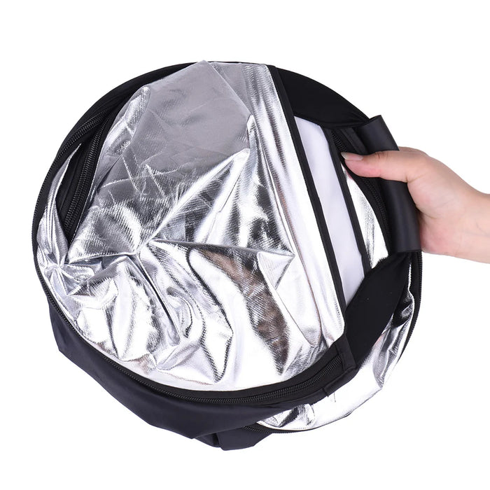 REFLEX CAMERA 5-in-1 Triangle Photography Reflector 60cm (23.6in) | Gold Silver White Transparent Black | Single-Hand Grip | Portable Durable Light Reflector with Carrying Case