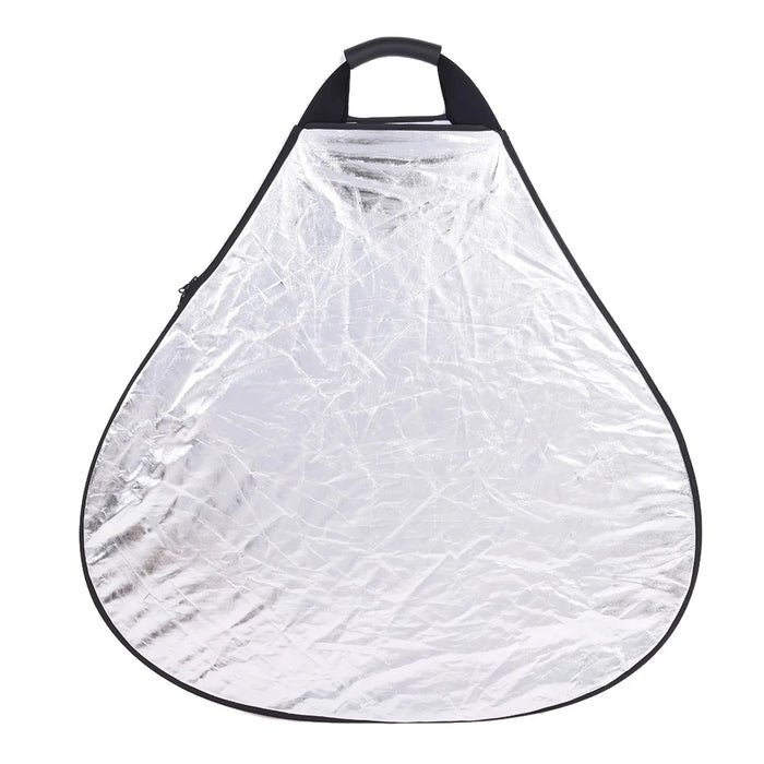 REFLEX CAMERA 5-in-1 Triangle Photography Reflector 60cm (23.6in) | Gold Silver White Transparent Black | Single-Hand Grip | Portable Durable Light Reflector with Carrying Case