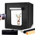 REFLEX CAMERA 70×70×70cm (27.6×27.6×27.6in) LED Light Box Photo Studio | 192 LED Beads 5500K | Foldable Shooting Tent with 3 PVC Backdrops | Professional Product Photography Lightbox