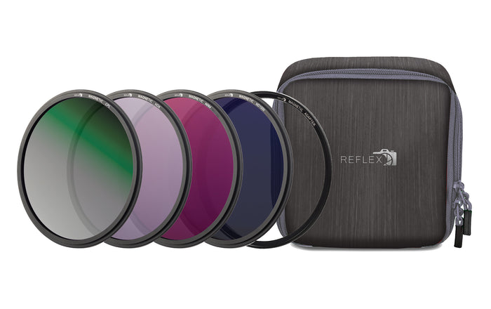 REFLEX CAMERA 82mm Magnetic Filter Kit – ND8, ND64, ND1000, CPL, Magnetic Adapter Ring & Hard Case | PRO Series for DSLR & Mirrorless Lenses