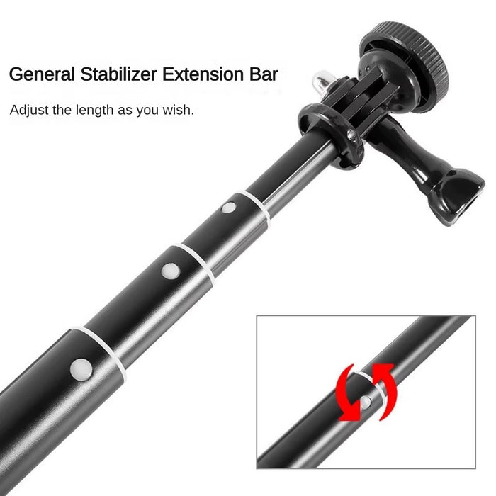 REFLEX CAMERA 93.5cm Extension Pole Selfie Stick Tripod for Insta360, GoPro Hero 13–5 | 1/4" Screw Adapter | Invisible Monopod for 360° Action Cameras & Sports Filming