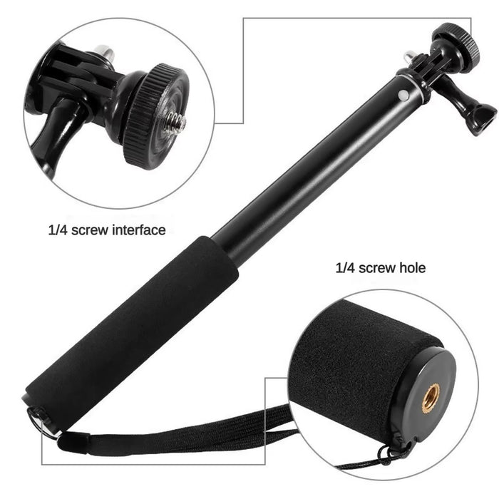 REFLEX CAMERA 93.5cm Extension Pole Selfie Stick Tripod for Insta360, GoPro Hero 13–5 | 1/4" Screw Adapter | Invisible Monopod for 360° Action Cameras & Sports Filming