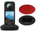 Reflex Camera Protective Silicone Sleeve and Base Stand for Insta360 X4 Action Camera – Custom Fit Shockproof Cover with Non-Slip Dock and Adhesive Pad