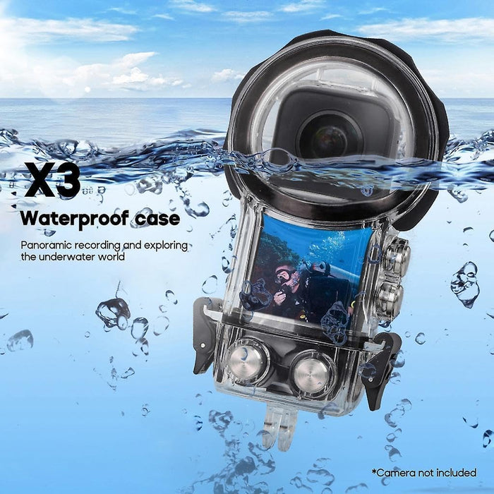 REFLEX CAMERA Waterproof Case with Dome Lens for Insta360 X3 – 50M/164FT Underwater & Adventure Protection