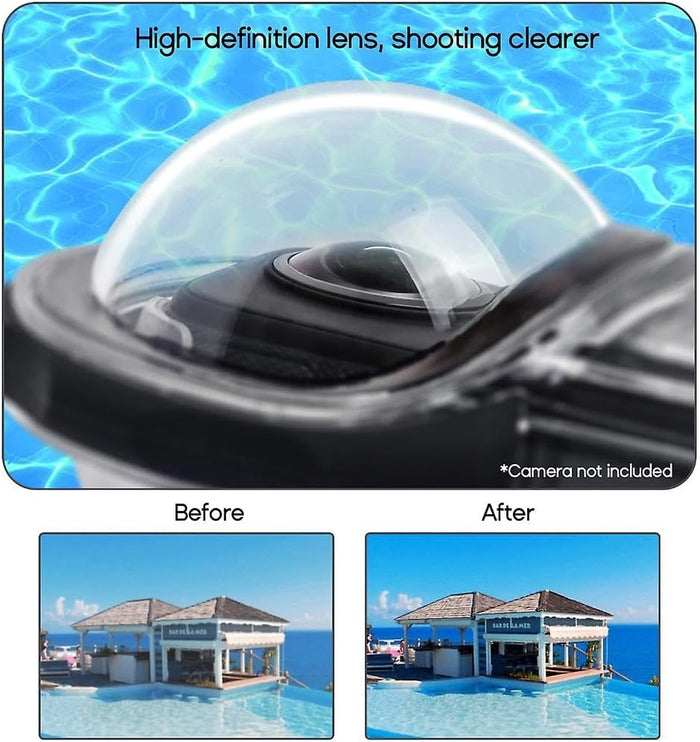 REFLEX CAMERA Waterproof Case with Dome Lens for Insta360 X3 – 50M/164FT Underwater & Adventure Protection
