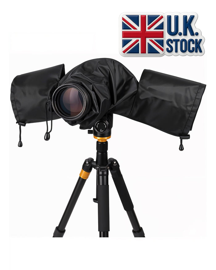 REFLEX CAMERA Waterproof DSLR/SLR Rain Cover with Sleeves & Clear Viewing Window – Universal Fit for Sony, Canon, Nikon – Durable Nylon Protection for Outdoor Photography in Rain, Snow & Dust