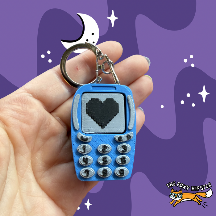 Retro Cellphone Fidget Clicker Keychain