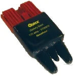 Red and black SBX connector safety boot for electrical power connections