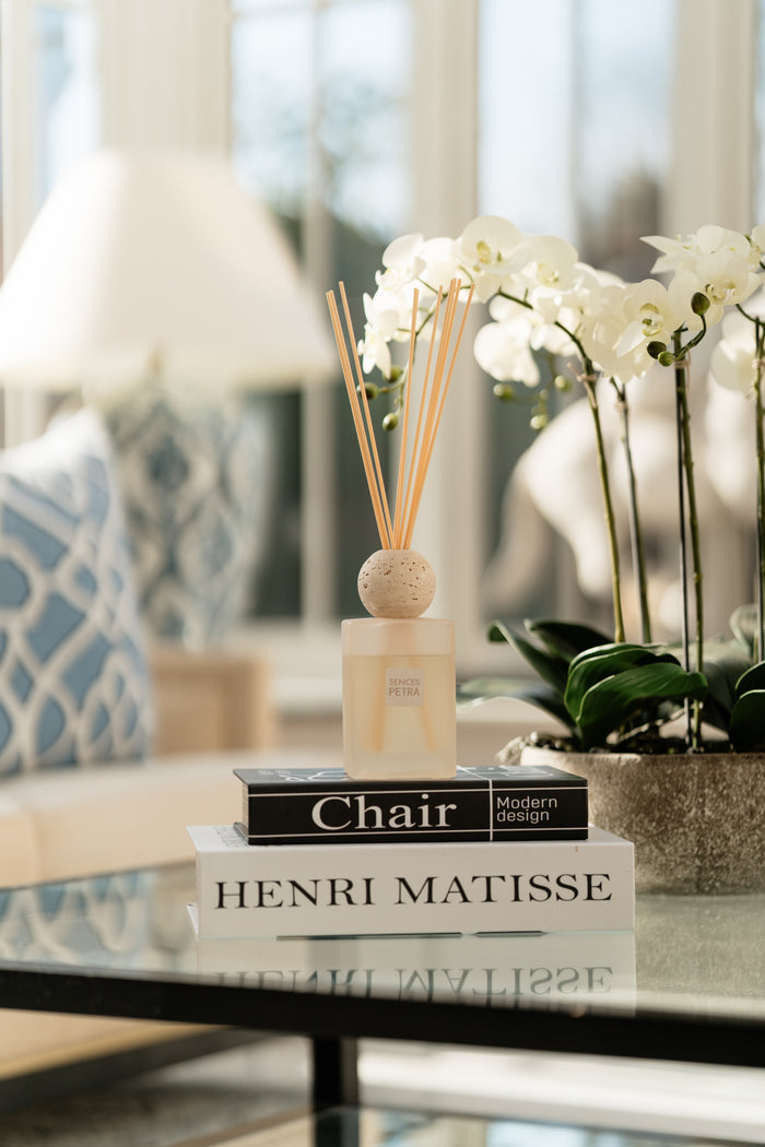 Sences Petra Large Reed Diffuser with Travertine Ball Top