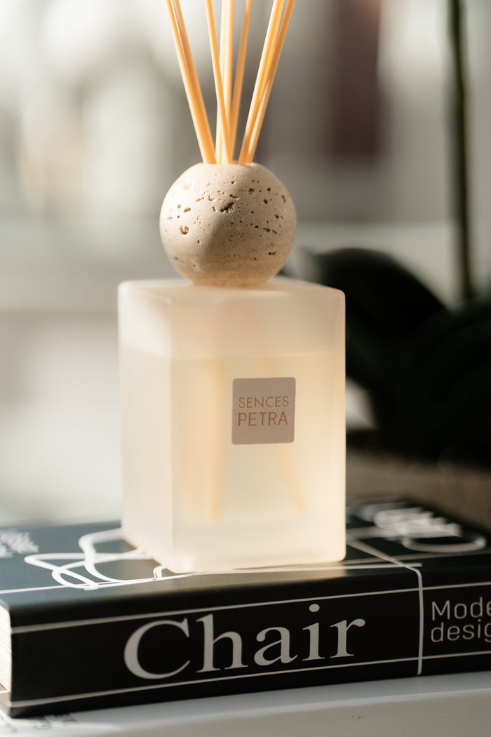 Sences Petra Large Reed Diffuser with Travertine Ball Top