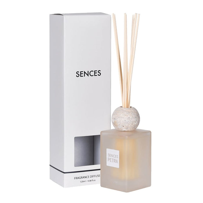 Sences Petra Large Reed Diffuser with Travertine Ball Top