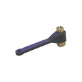 Side terminal battery cleaning brush with black handle and brass bristles