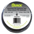 Black insulating PVC electrical tape roll, labeled for electrical use, 3/4 inch by 60 ft.