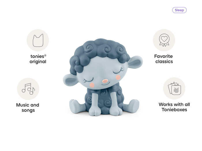 Sleepy Sheep Lullabies from the Meadow Tonie audio figurine, inspiring audio journeys and imaginative play