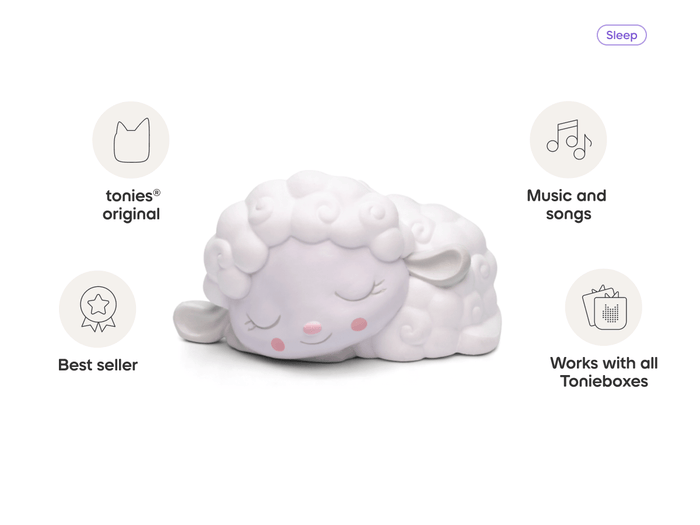 Sleepy Sheep audio figurine, inspiring audio journeys and imaginative play