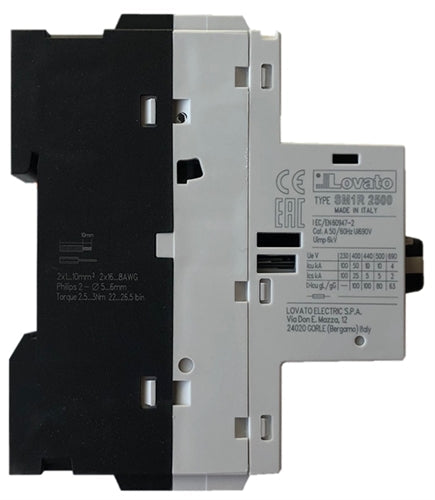 Lovato SM1R2500 motor protection circuit breaker