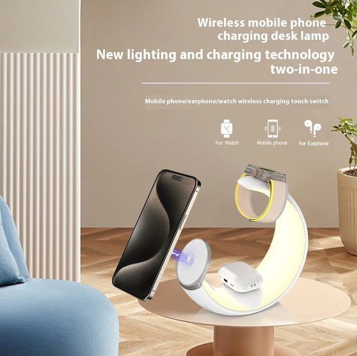Small Moon Light Magnetic Three-in-one Wireless Charger