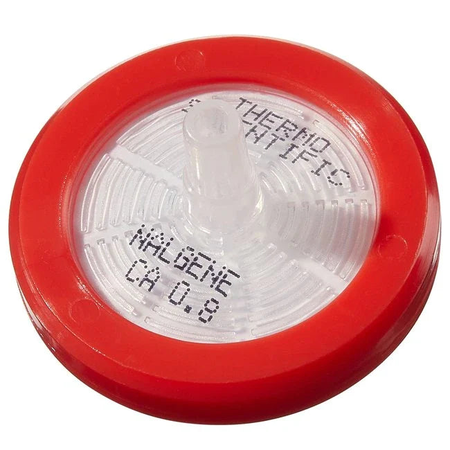 Cellulose Acetate (CA) Some protein binding and extractables For sterile filtration and clarification of: buffers, aqueous solutions and reagents Polypropylene housings with red color rings