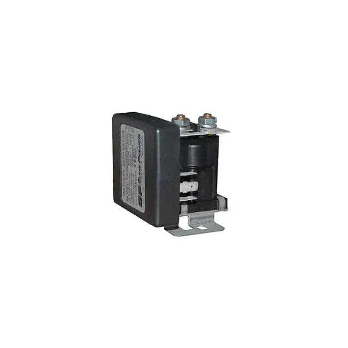 12-volt 100-amp unidirectional battery separator with auxiliary start tabs and mounting bracket