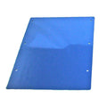 Blue swing arm stiffener plate with pre-drilled mounting holes